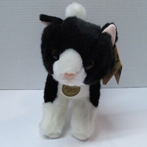 Aurora Miyoni Tuxedo Cat Plush Toy New With Tags Soft 10" Realistic Stuffie